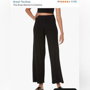The Drop Black Wide-Leg Pants